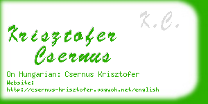 krisztofer csernus business card